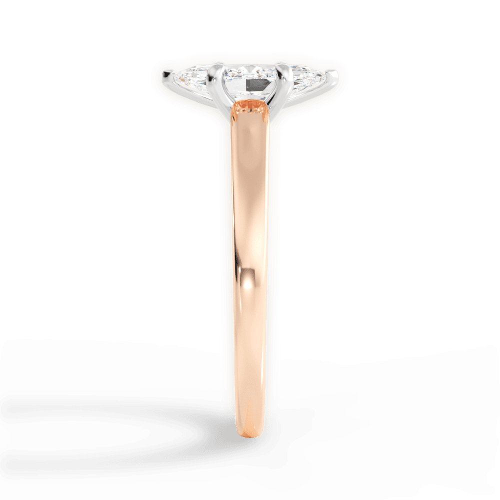 14kt Rose Gold/18kt Rose Gold/marquise/side