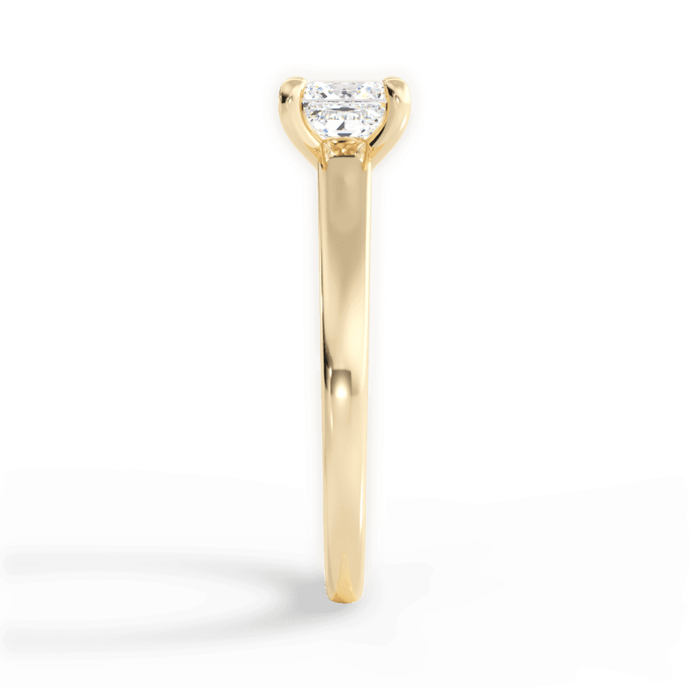 14kt Yellow Gold/18kt Yellow Gold/princess/side