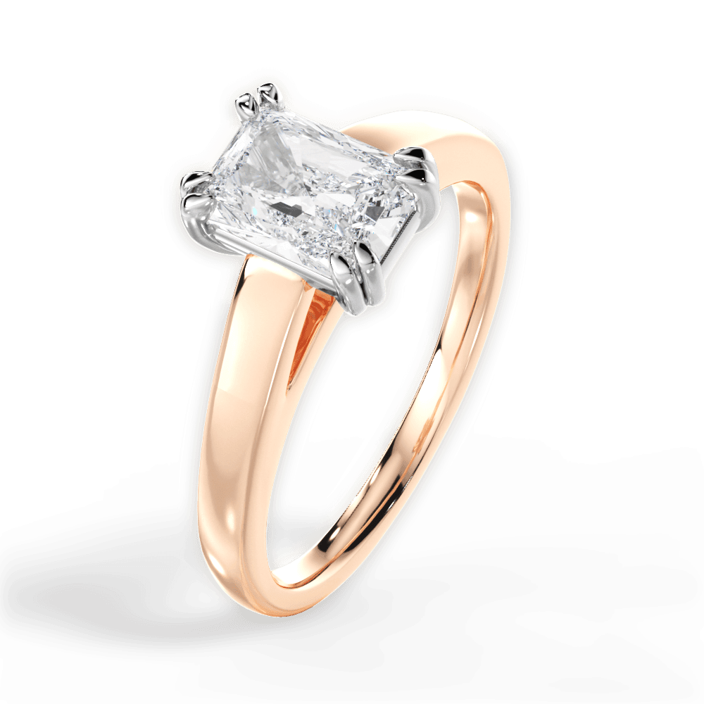 14kt Rose Gold/18kt Rose Gold/radiant/perspective