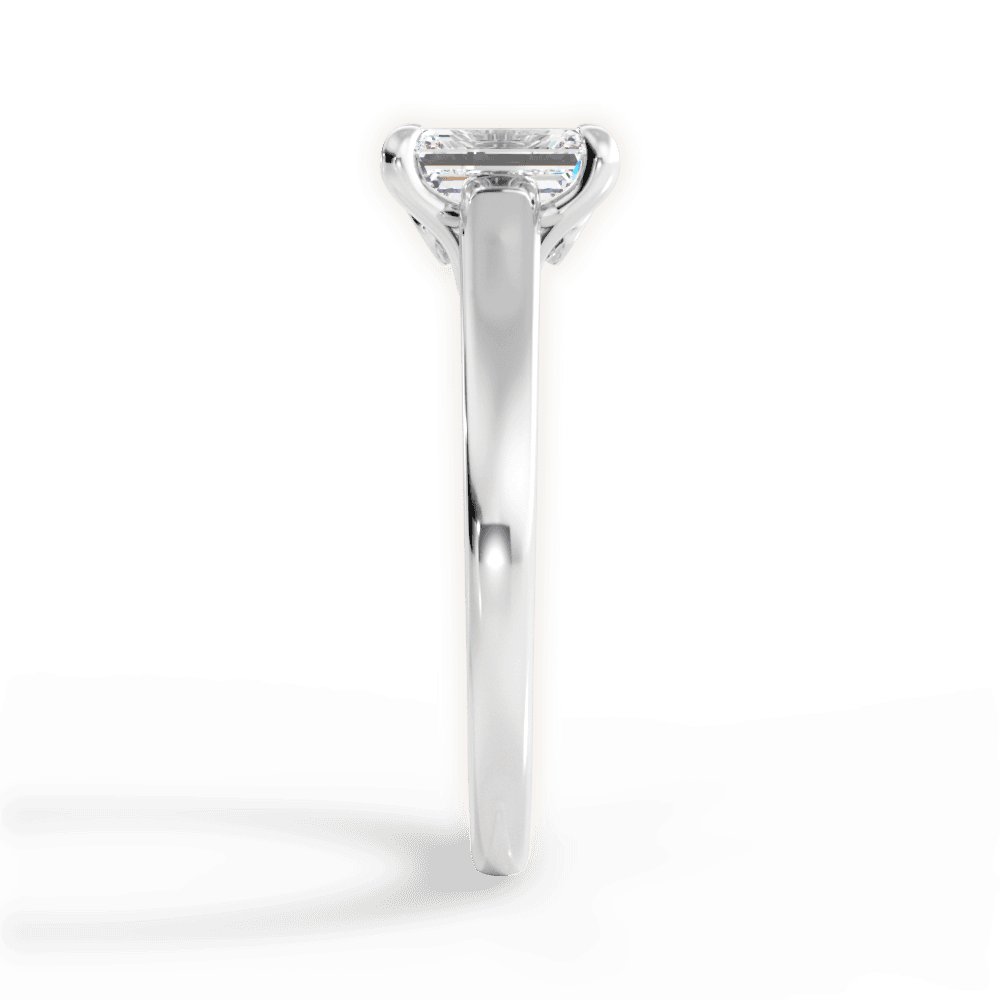 14kt White Gold/18kt White Gold/Platinum/emerald/side