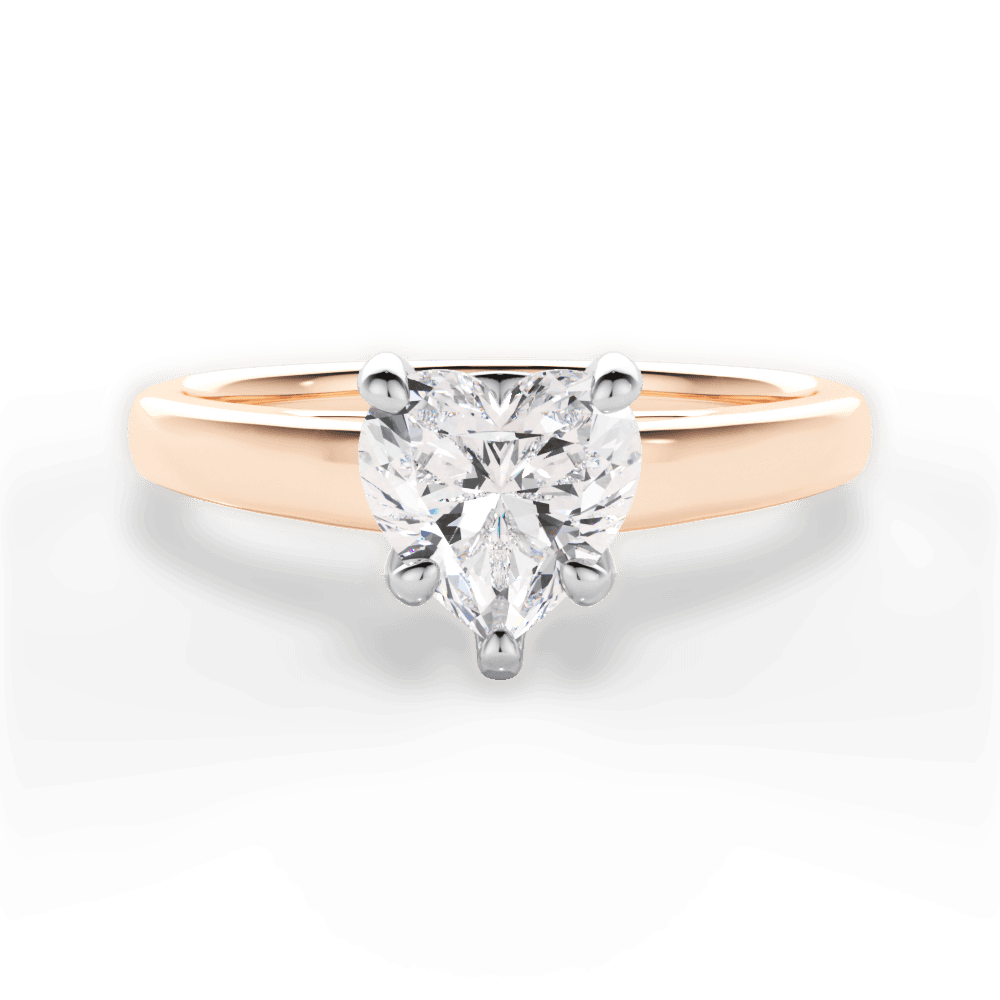 14kt Rose Gold/18kt Rose Gold/heart/top
