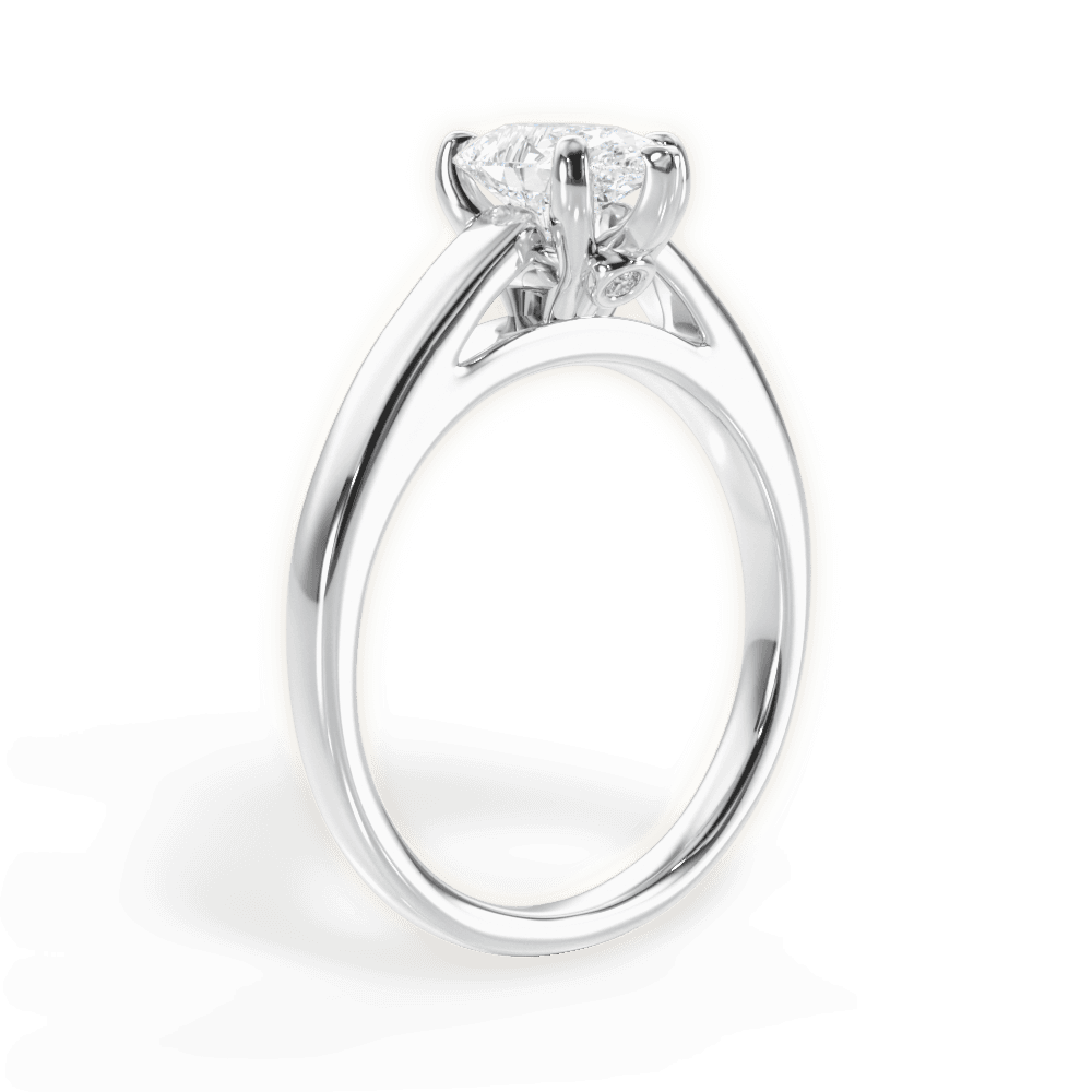 14kt White Gold/18kt White Gold/Platinum/pear/front