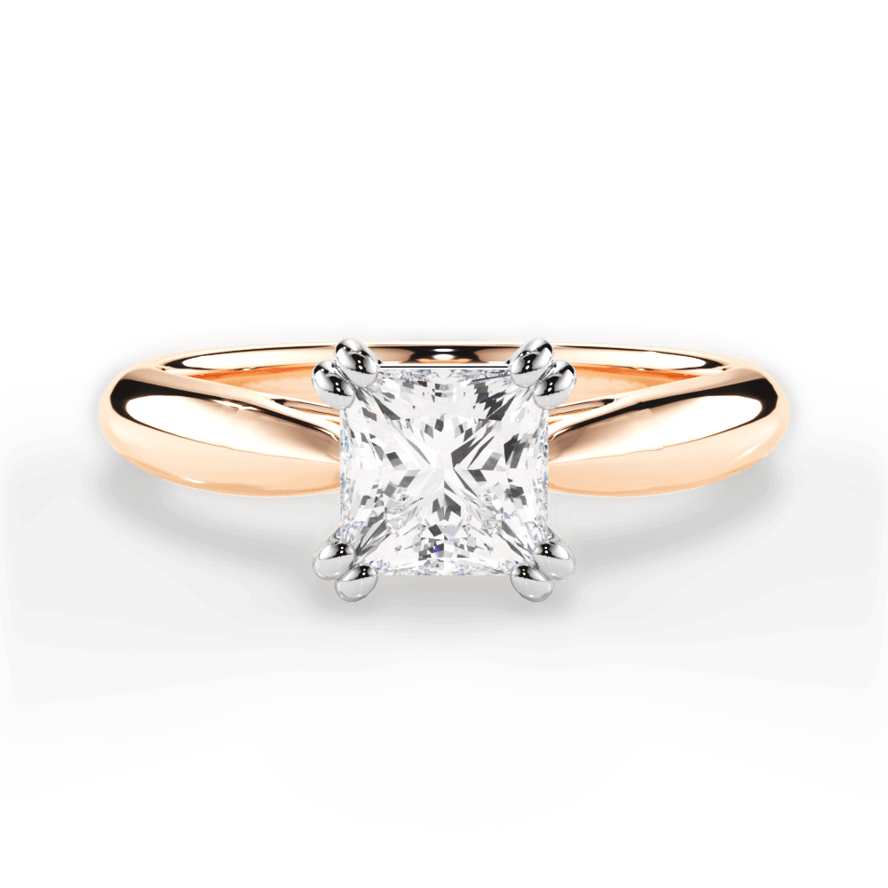 14kt Rose Gold/18kt Rose Gold/princess/top