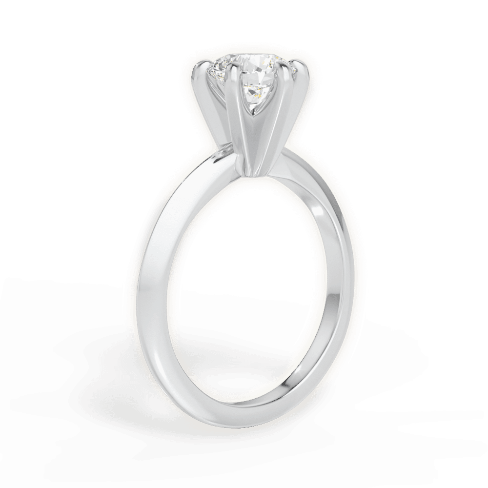 14kt White Gold/18kt White Gold/Platinum/round/front