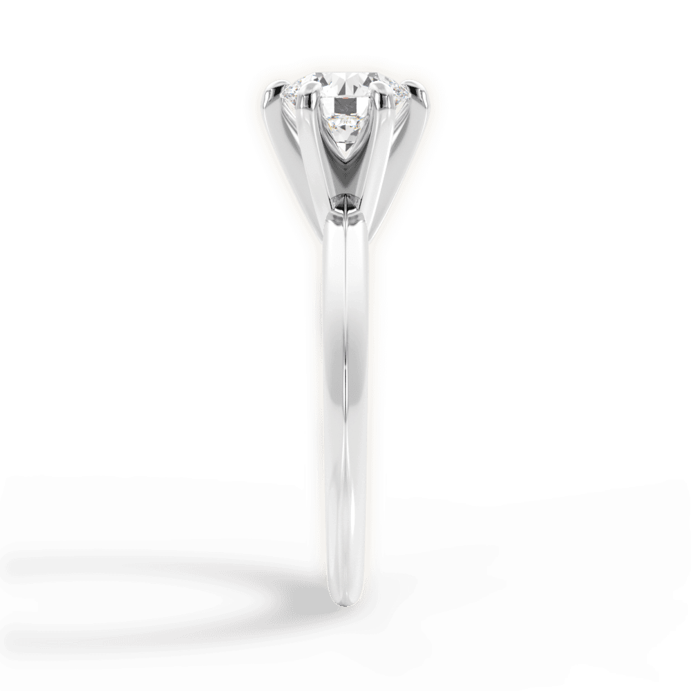 14kt White Gold/18kt White Gold/Platinum/round/side