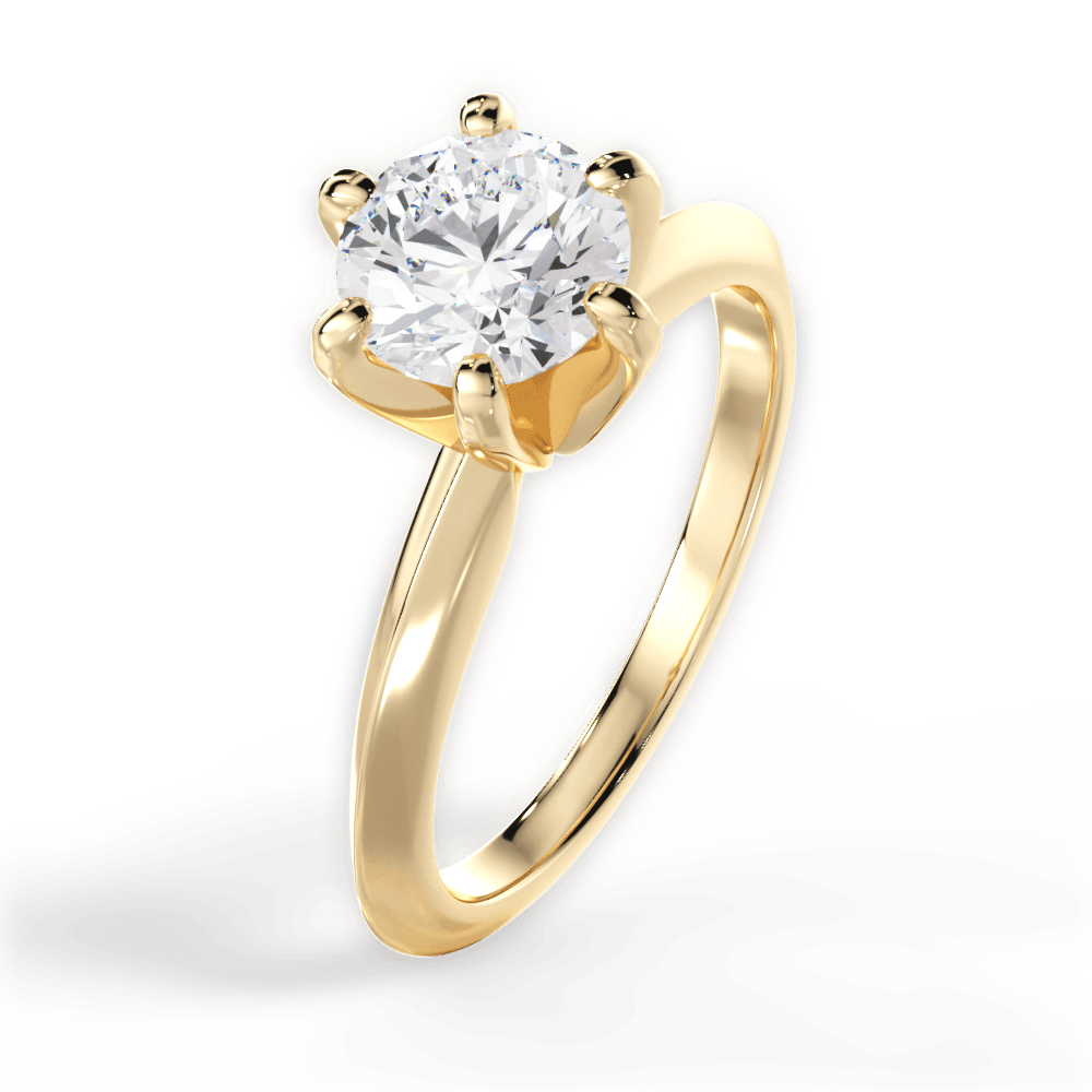 14kt Yellow Gold/18kt Yellow Gold/round/perspective