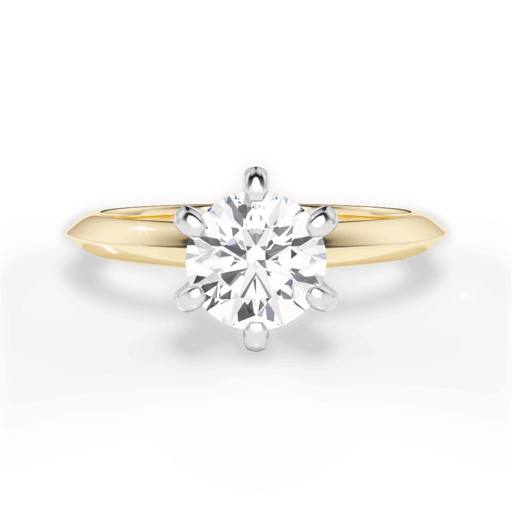 14kt Yellow Gold/18kt Yellow Gold/round/top