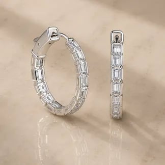 diamond hoop earrings