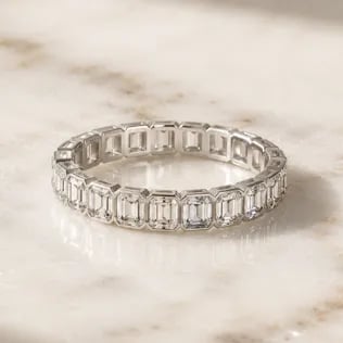 eternity ring on marble table