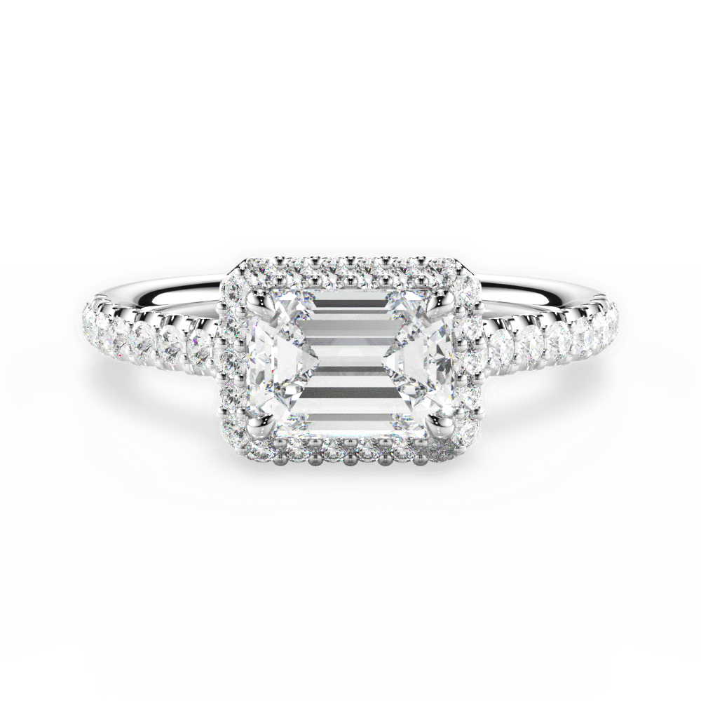 14kt White Gold/18kt White Gold/Platinum/emerald/top