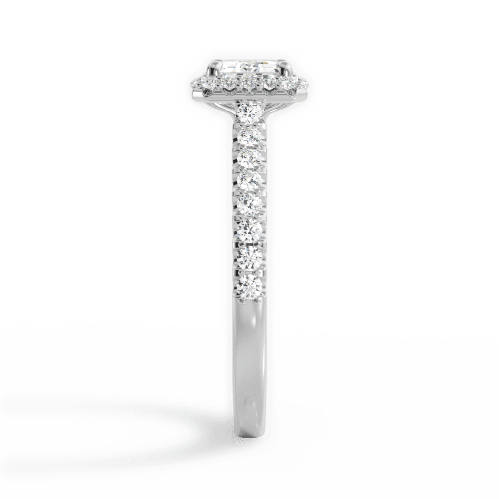 14kt White Gold/18kt White Gold/Platinum/emerald/side