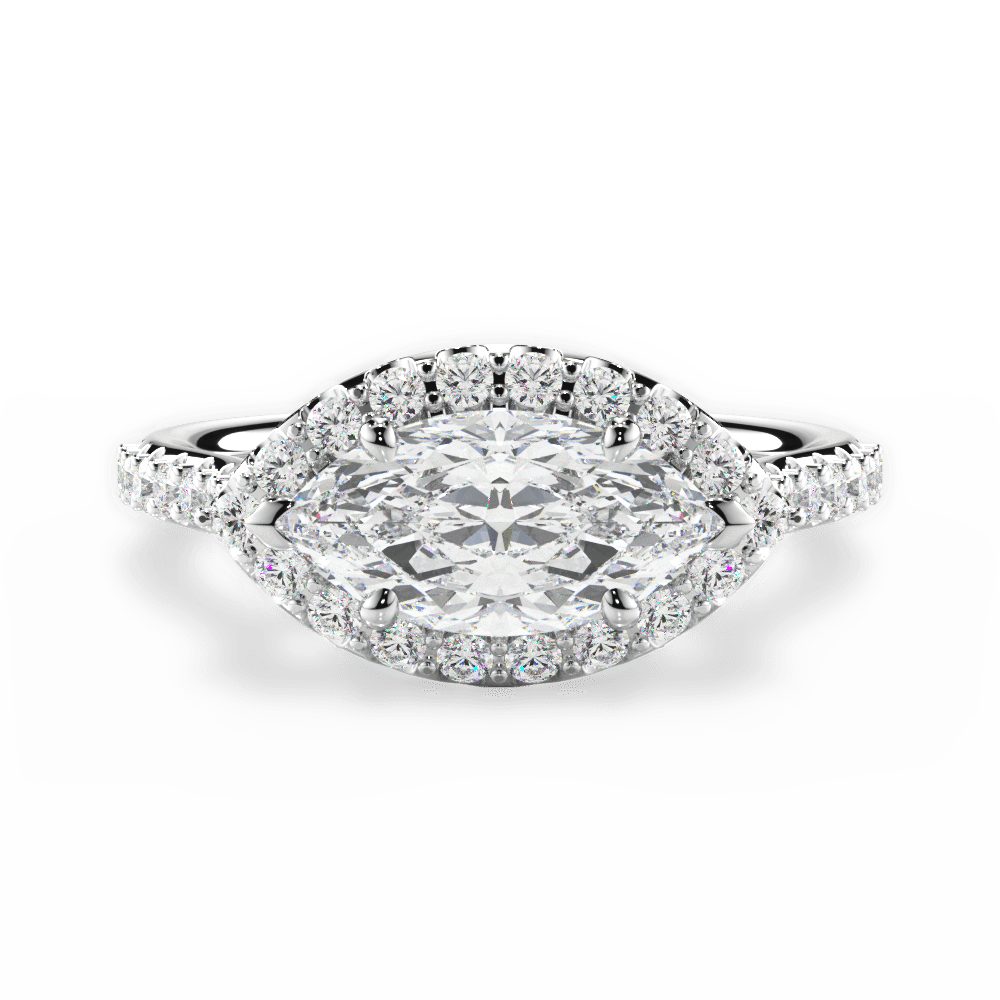 14kt White Gold/18kt White Gold/Platinum/marquise/top