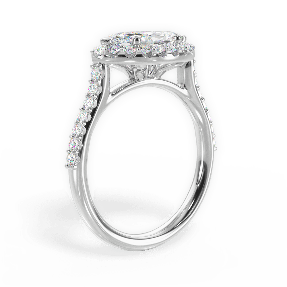14kt White Gold/18kt White Gold/Platinum/marquise/front