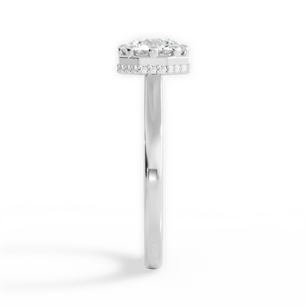 14kt White Gold/18kt White Gold/Platinum/round/side
