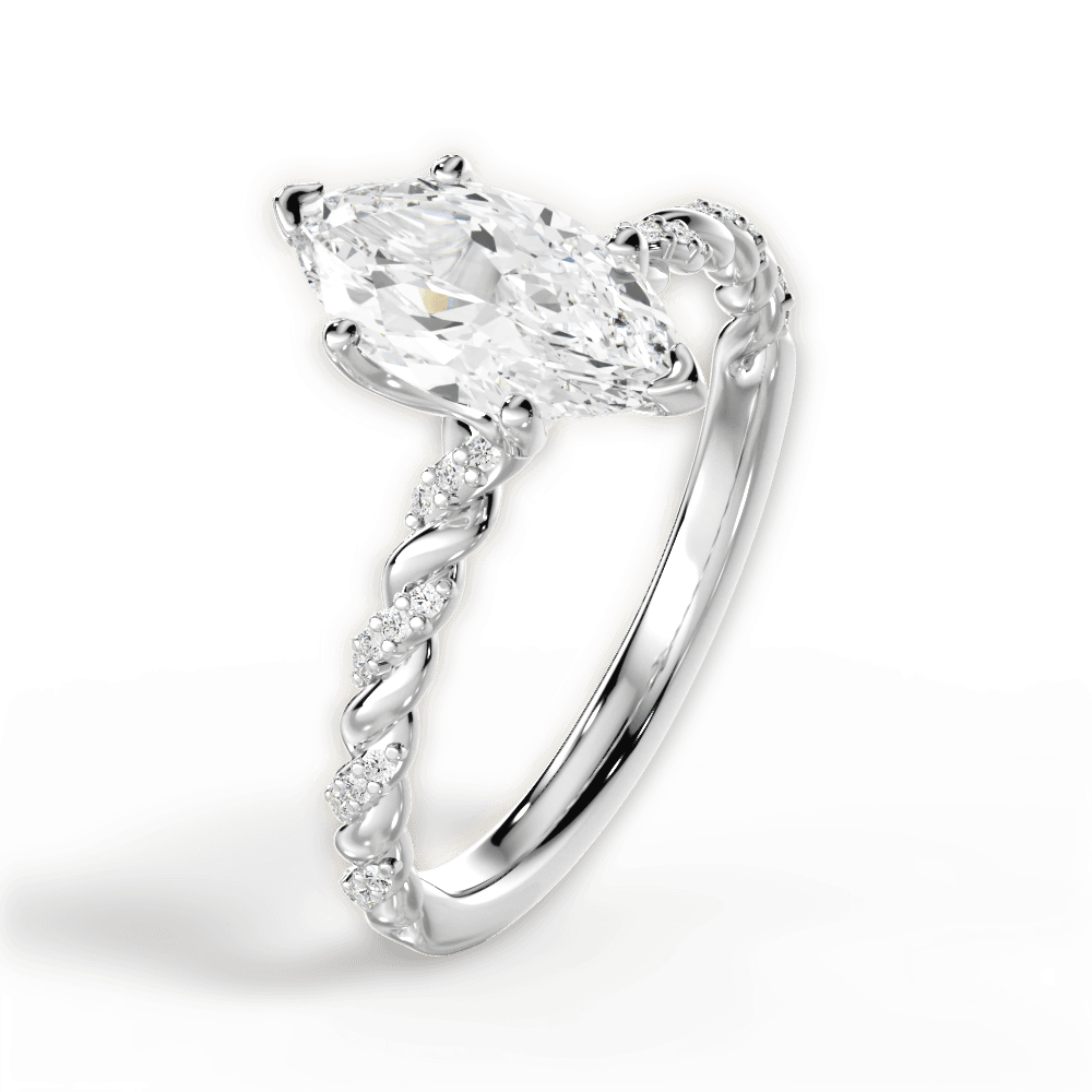 14kt White Gold/18kt White Gold/Platinum/marquise/perspective