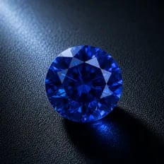 blue round cut sapphire