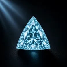triangle cut gemstone