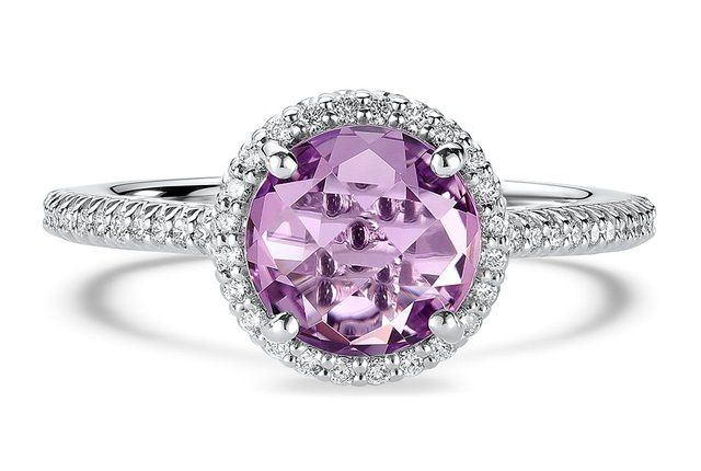 amethyst and diamond cocktail ring