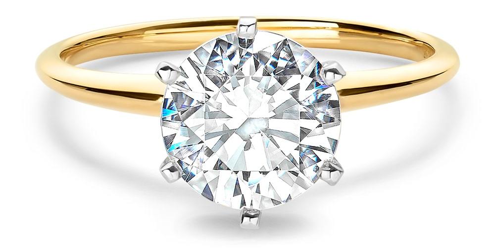 yellow gold solitaire engagement ring