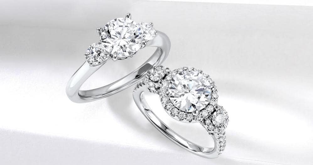 three stone engagement rings