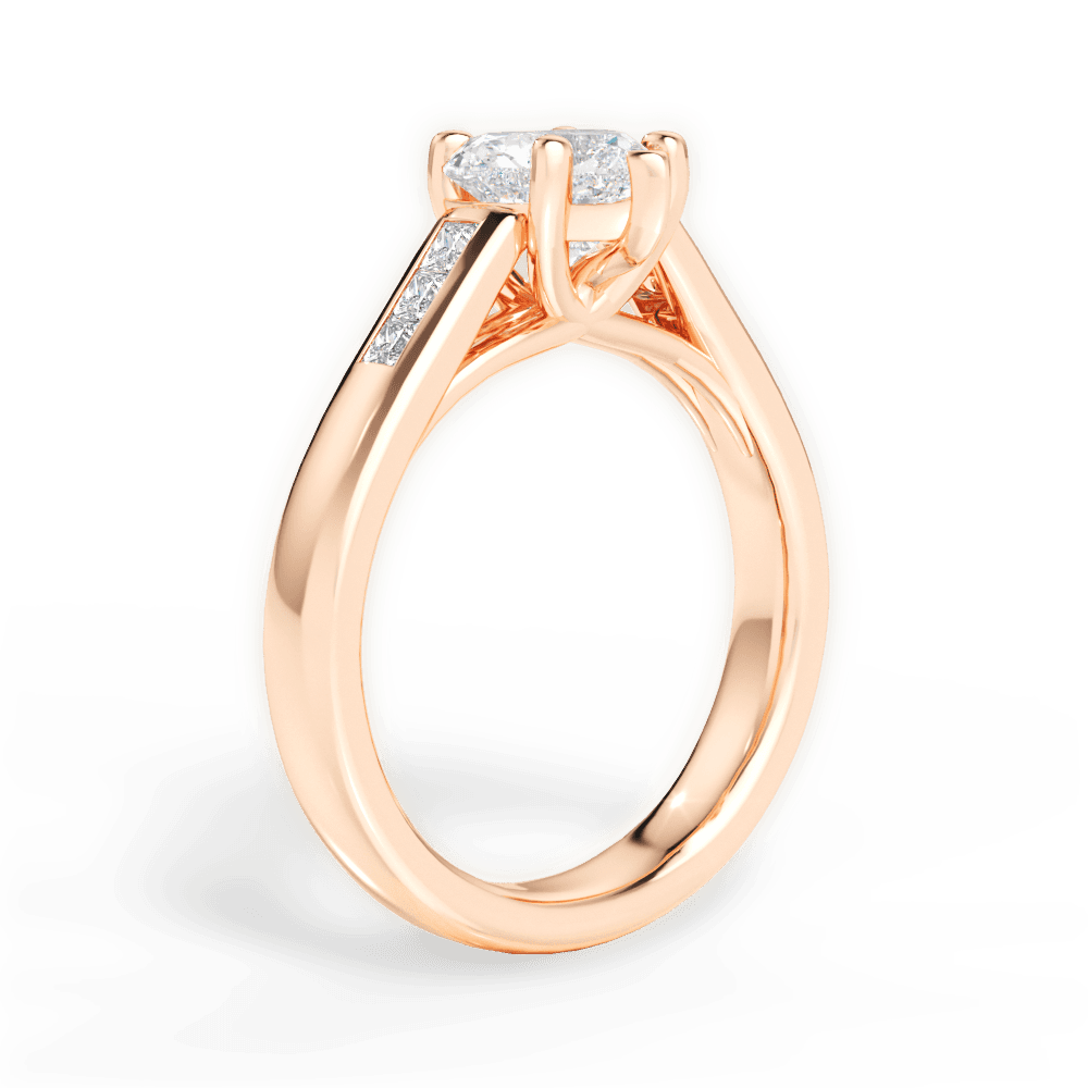 14kt Rose Gold/18kt Rose Gold/heart/front