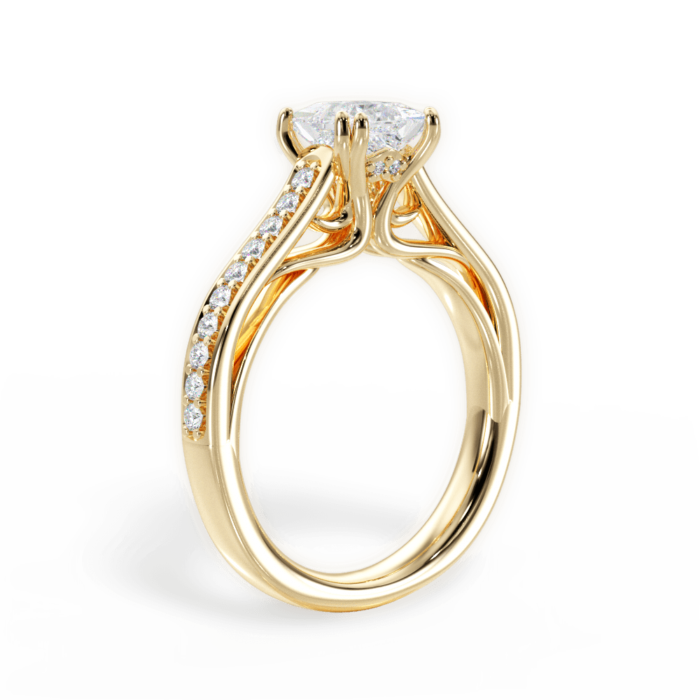 14kt Yellow Gold/18kt Yellow Gold/princess/front