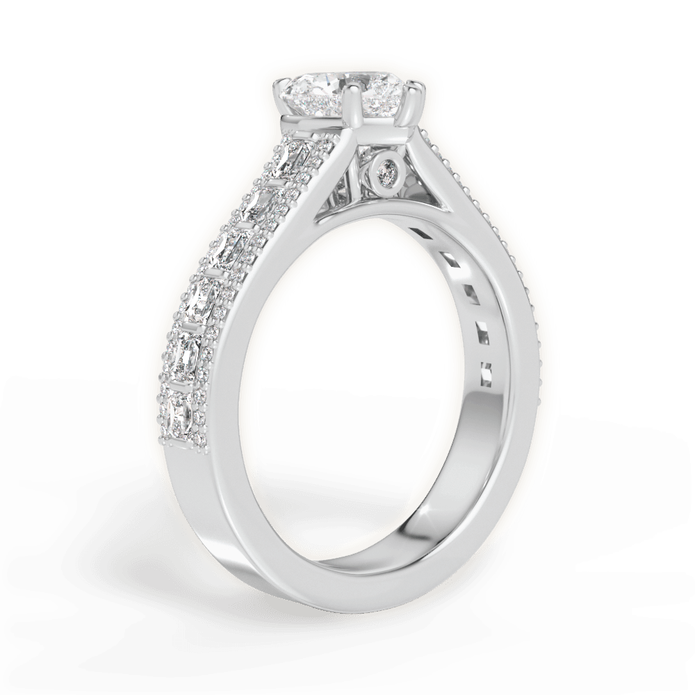 14kt White Gold/18kt White Gold/Platinum/heart/front