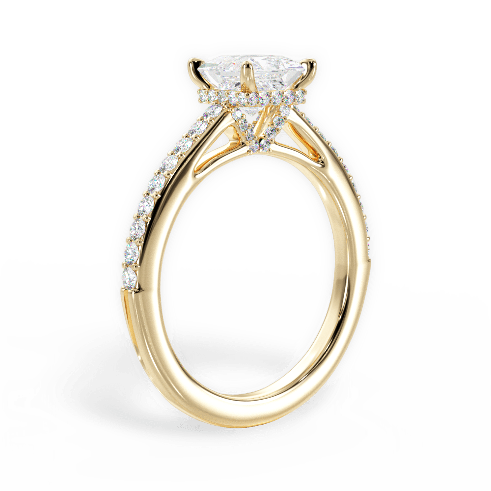 14kt Yellow Gold/18kt Yellow Gold/princess/front
