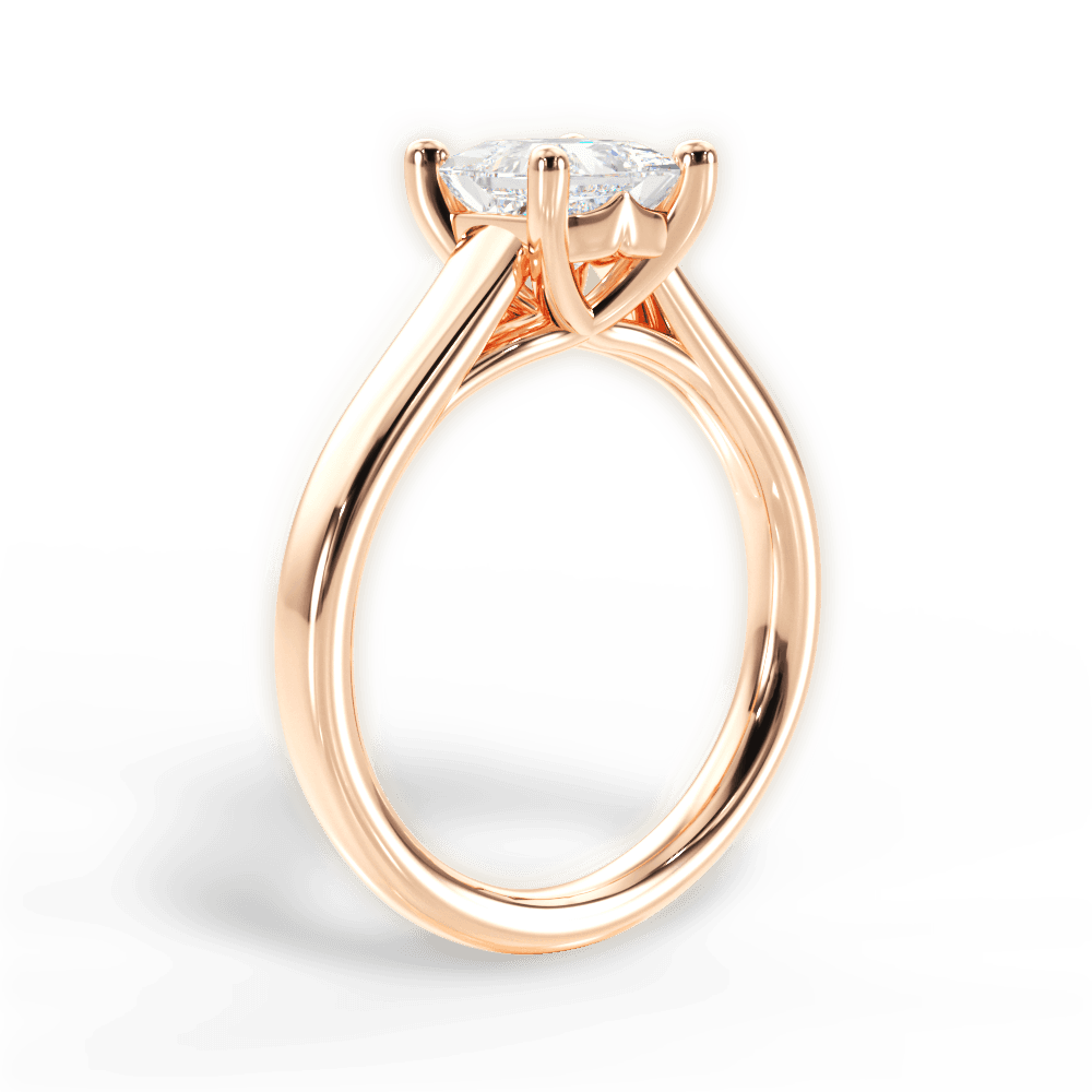 14kt Rose Gold/18kt Rose Gold/princess/front