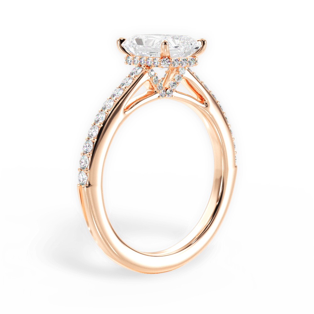 14kt Rose Gold/18kt Rose Gold/radiant/front