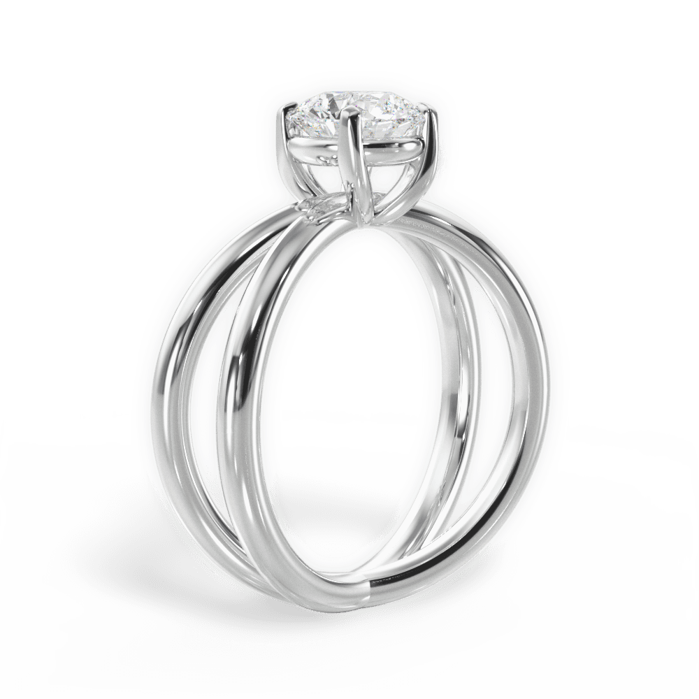 14kt White Gold/18kt White Gold/Platinum/round/front