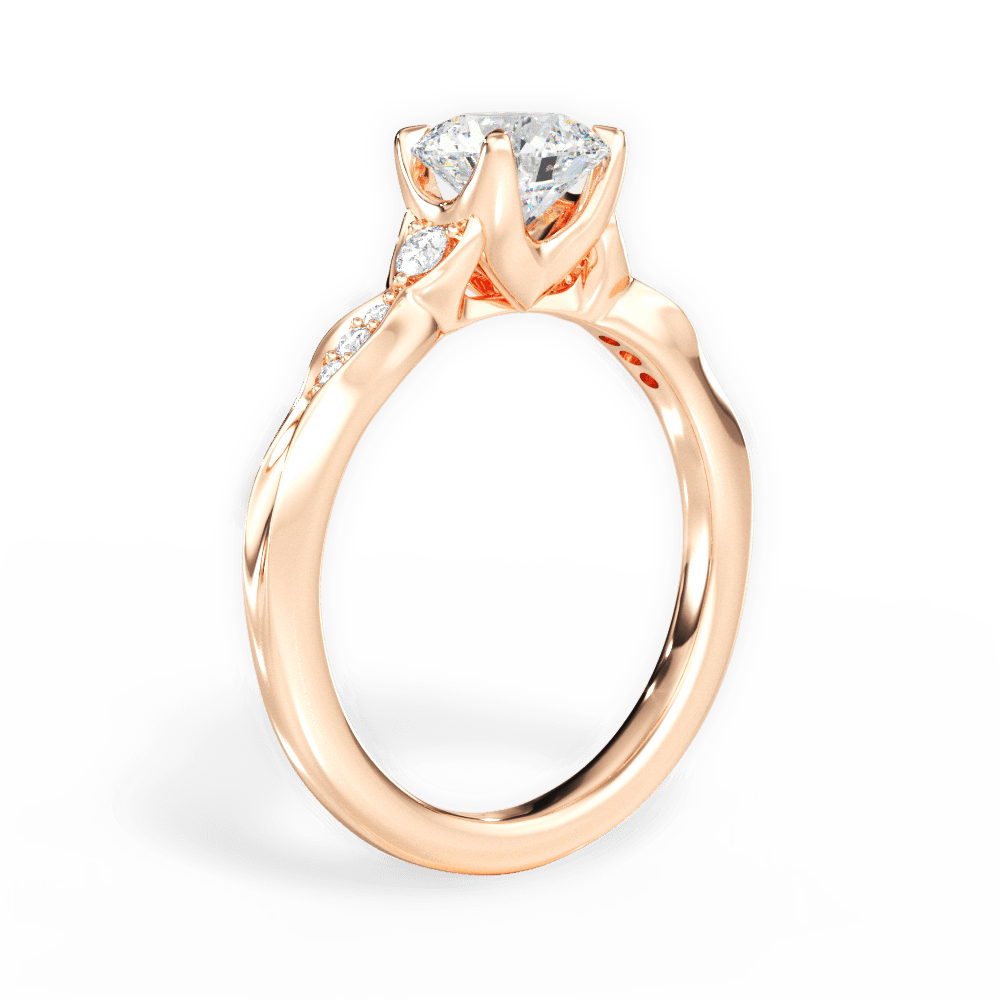 14kt Rose Gold/18kt Rose Gold/round/front