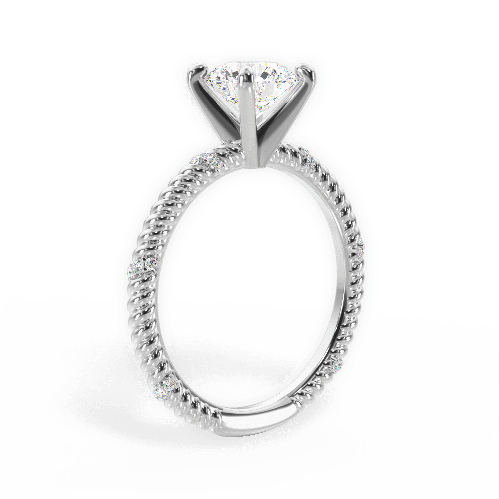 14kt White Gold/18kt White Gold/Platinum/round/front