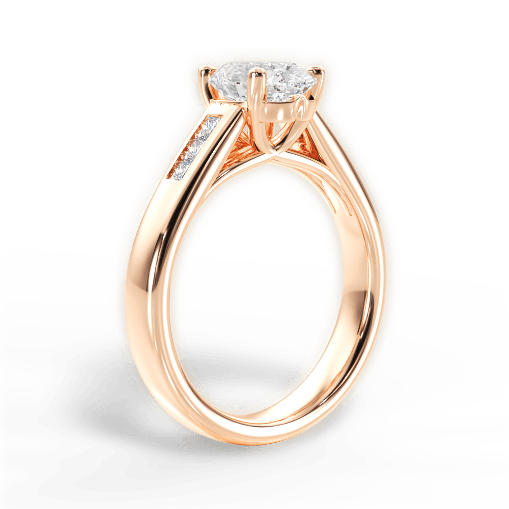14kt Rose Gold/18kt Rose Gold/oval/front