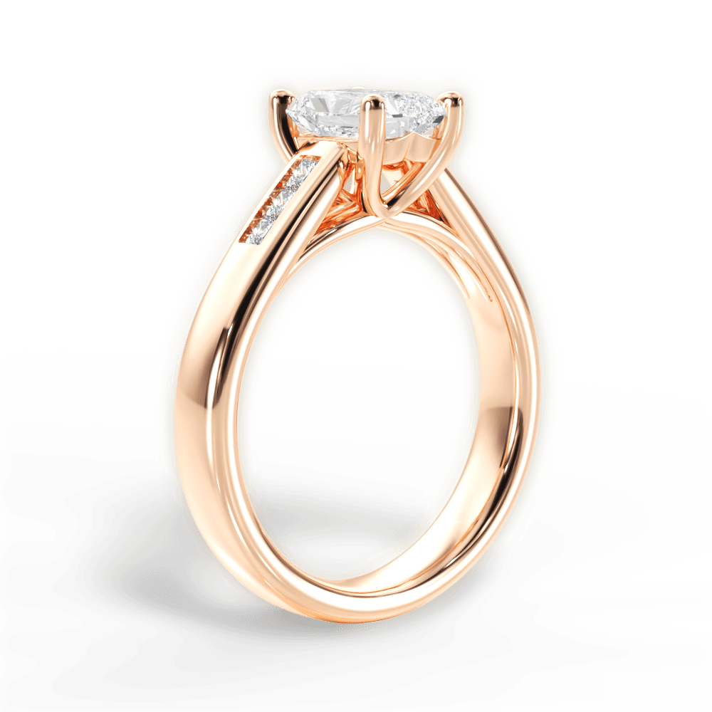 14kt Rose Gold/18kt Rose Gold/radiant/front