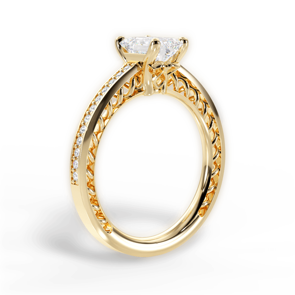 14kt Yellow Gold/18kt Yellow Gold/emerald/front