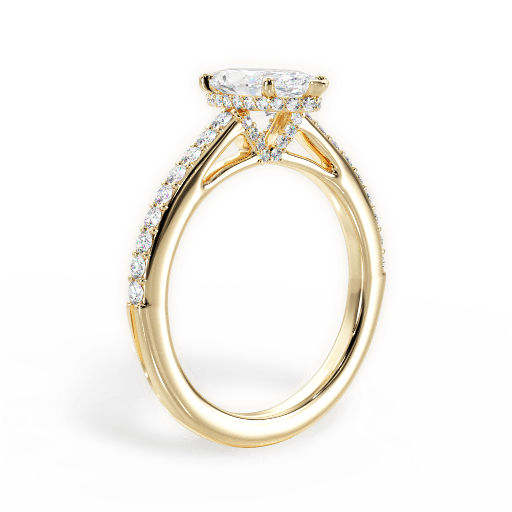 14kt Yellow Gold/18kt Yellow Gold/marquise/front
