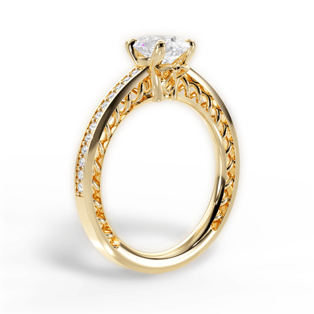14kt Yellow Gold/18kt Yellow Gold/pear/front