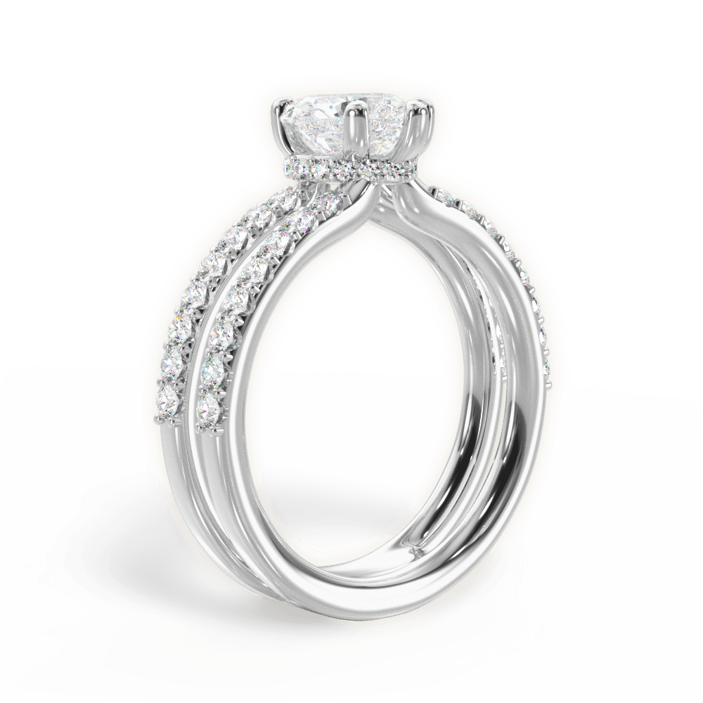14kt White Gold/18kt White Gold/Platinum/heart/front