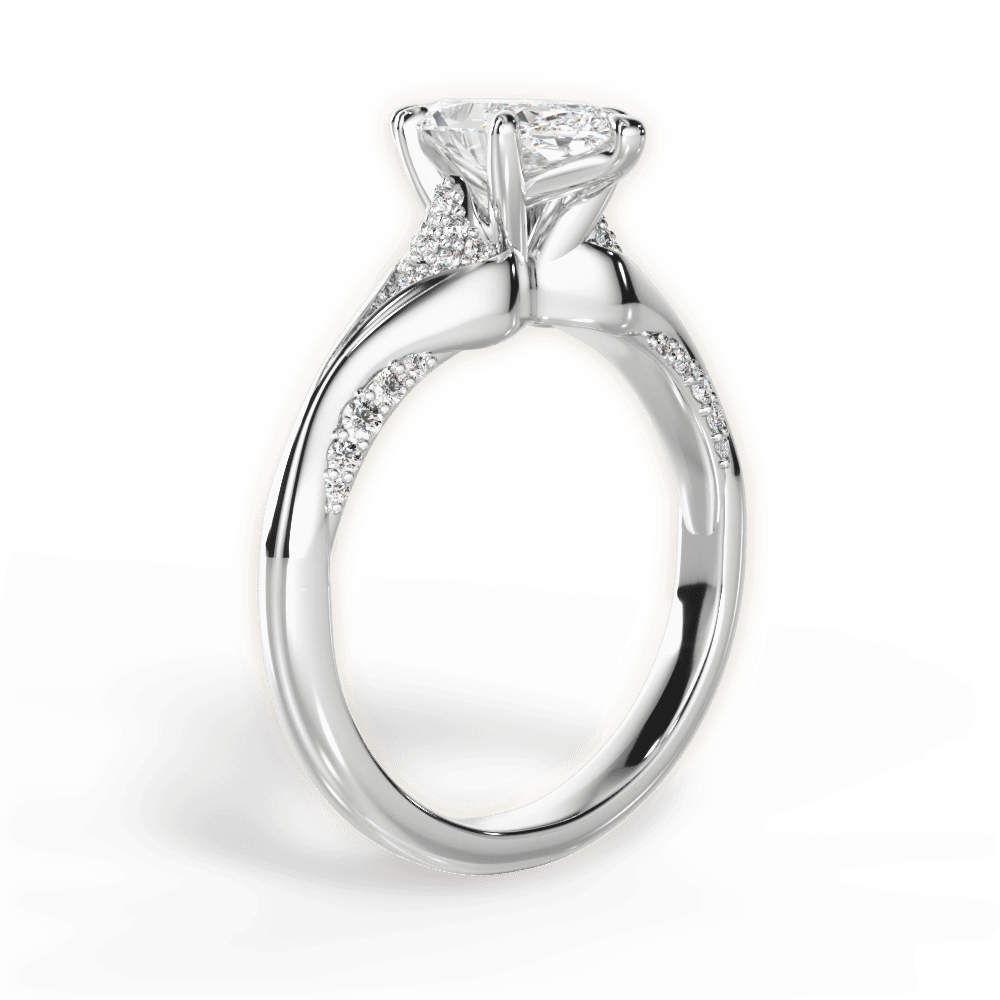 14kt White Gold/18kt White Gold/Platinum/marquise/front