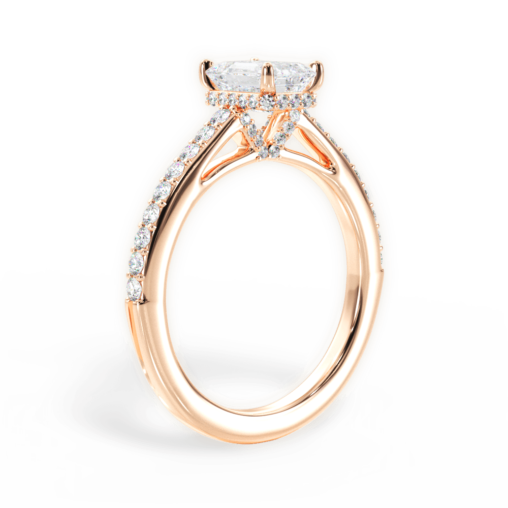 14kt Rose Gold/18kt Rose Gold/emerald/front