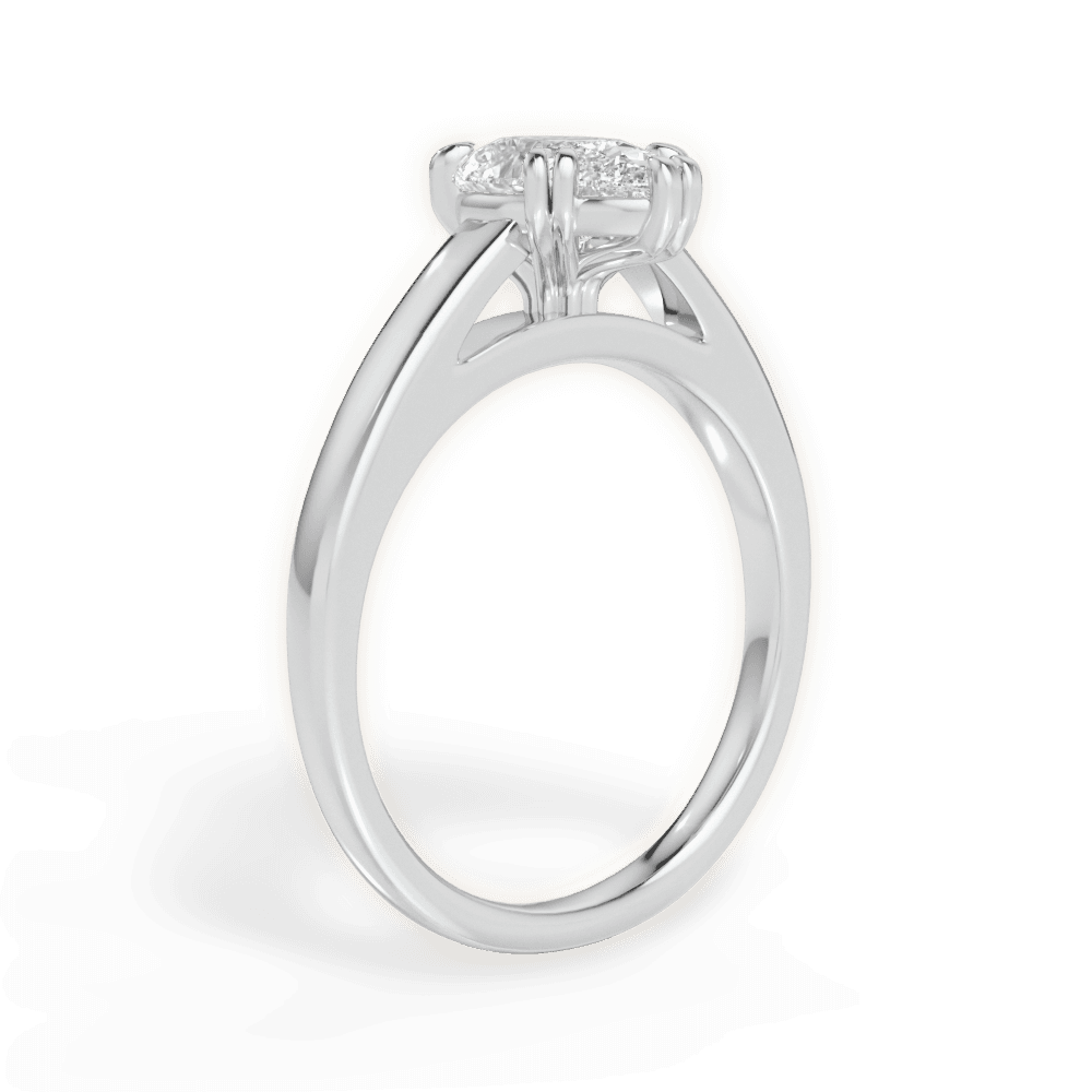 14kt White Gold/18kt White Gold/Platinum/pear/front