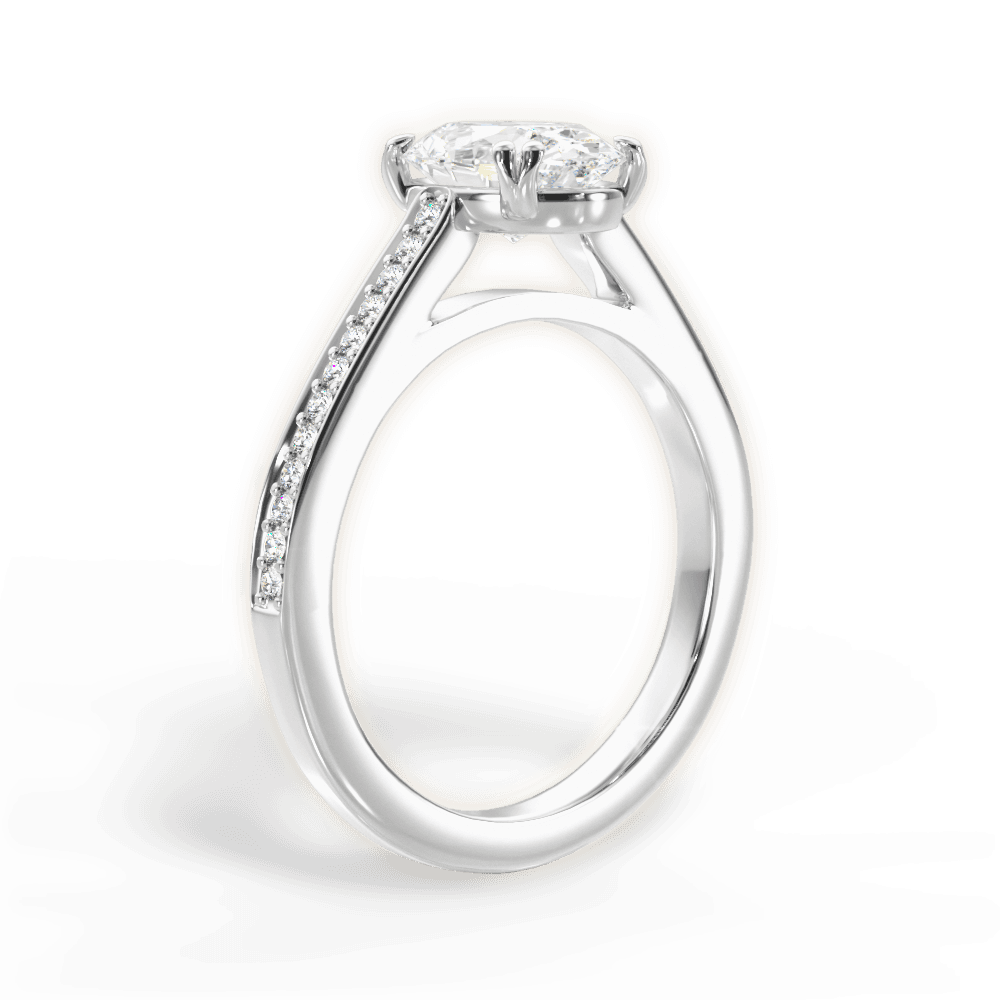 14kt White Gold/18kt White Gold/Platinum/oval/front