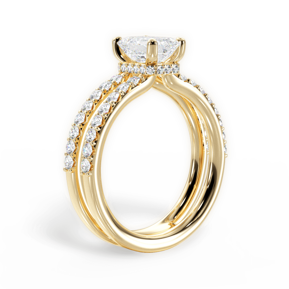 14kt Yellow Gold/18kt Yellow Gold/emerald/front