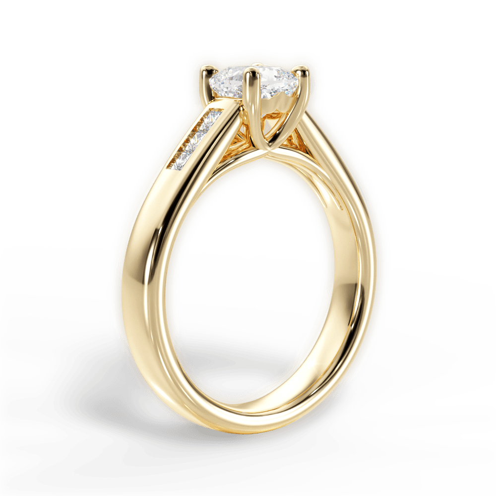 14kt Yellow Gold/18kt Yellow Gold/cushion/front
