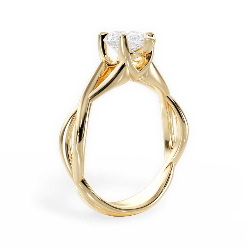 14kt Yellow Gold/18kt Yellow Gold/pear/front