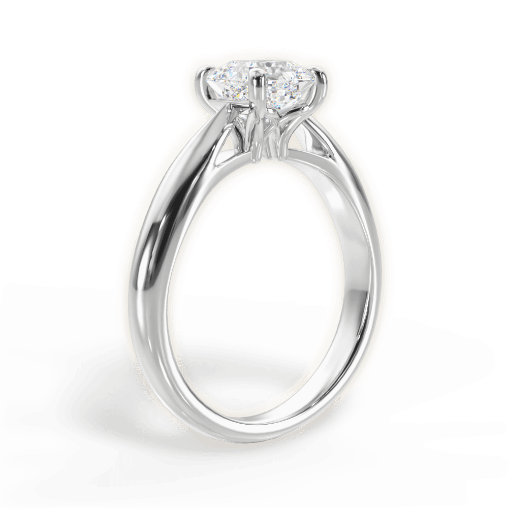 14kt White Gold/18kt White Gold/Platinum/asscher/front