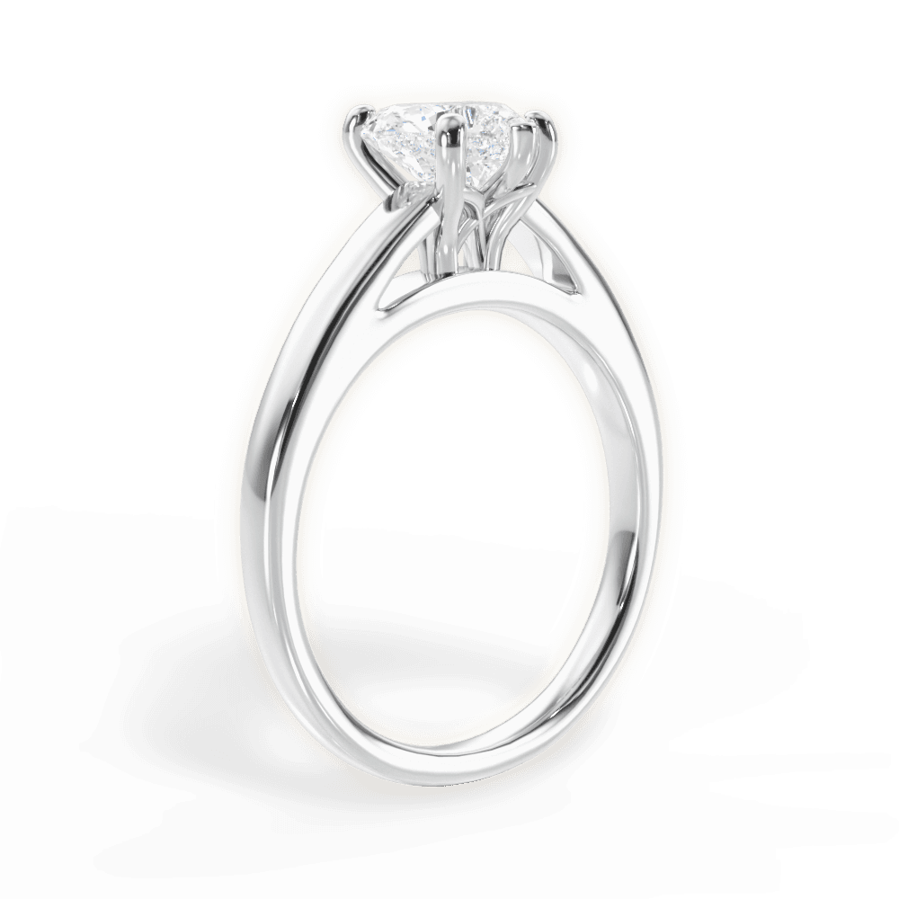 14kt White Gold/18kt White Gold/Platinum/heart/front