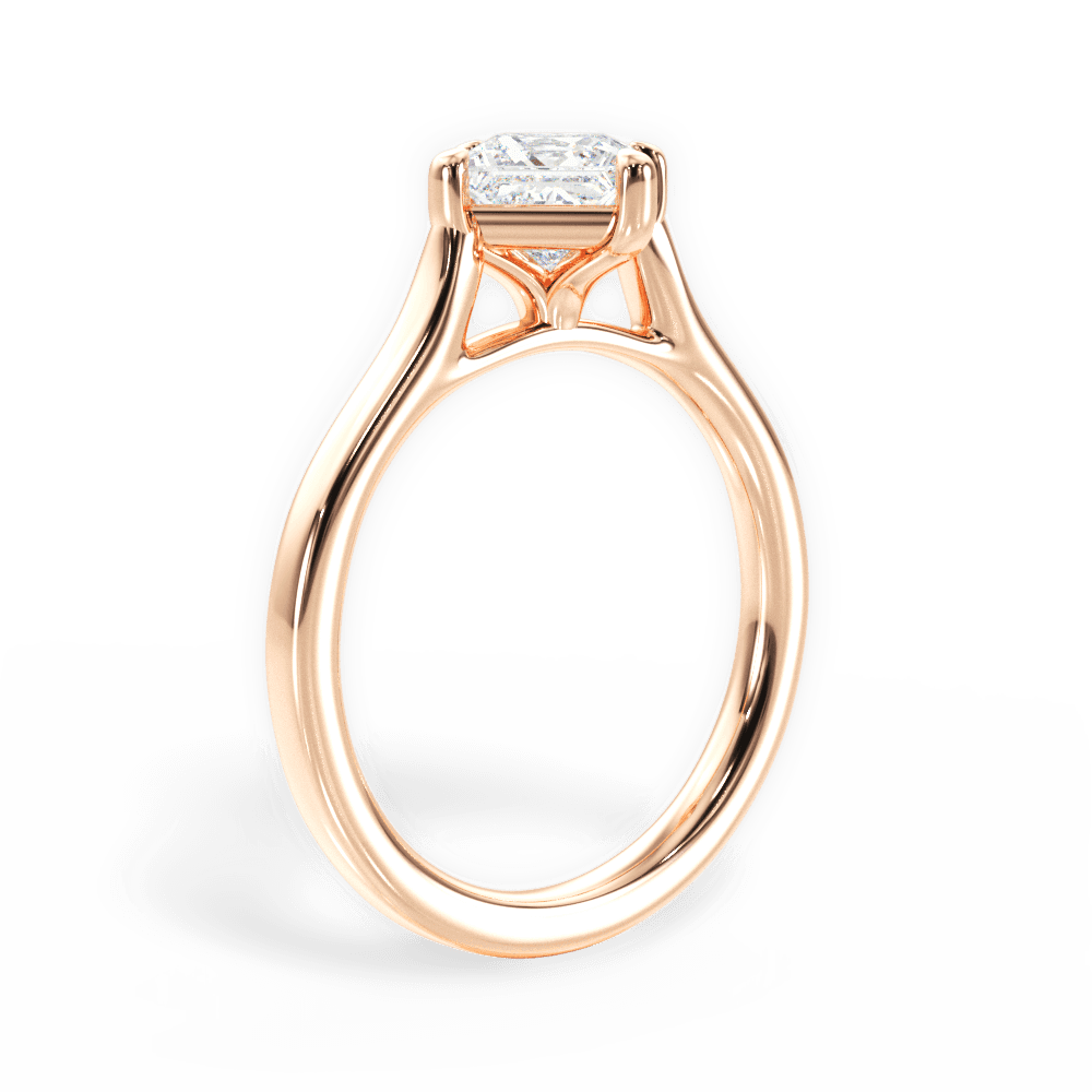 14kt Rose Gold/18kt Rose Gold/princess/front