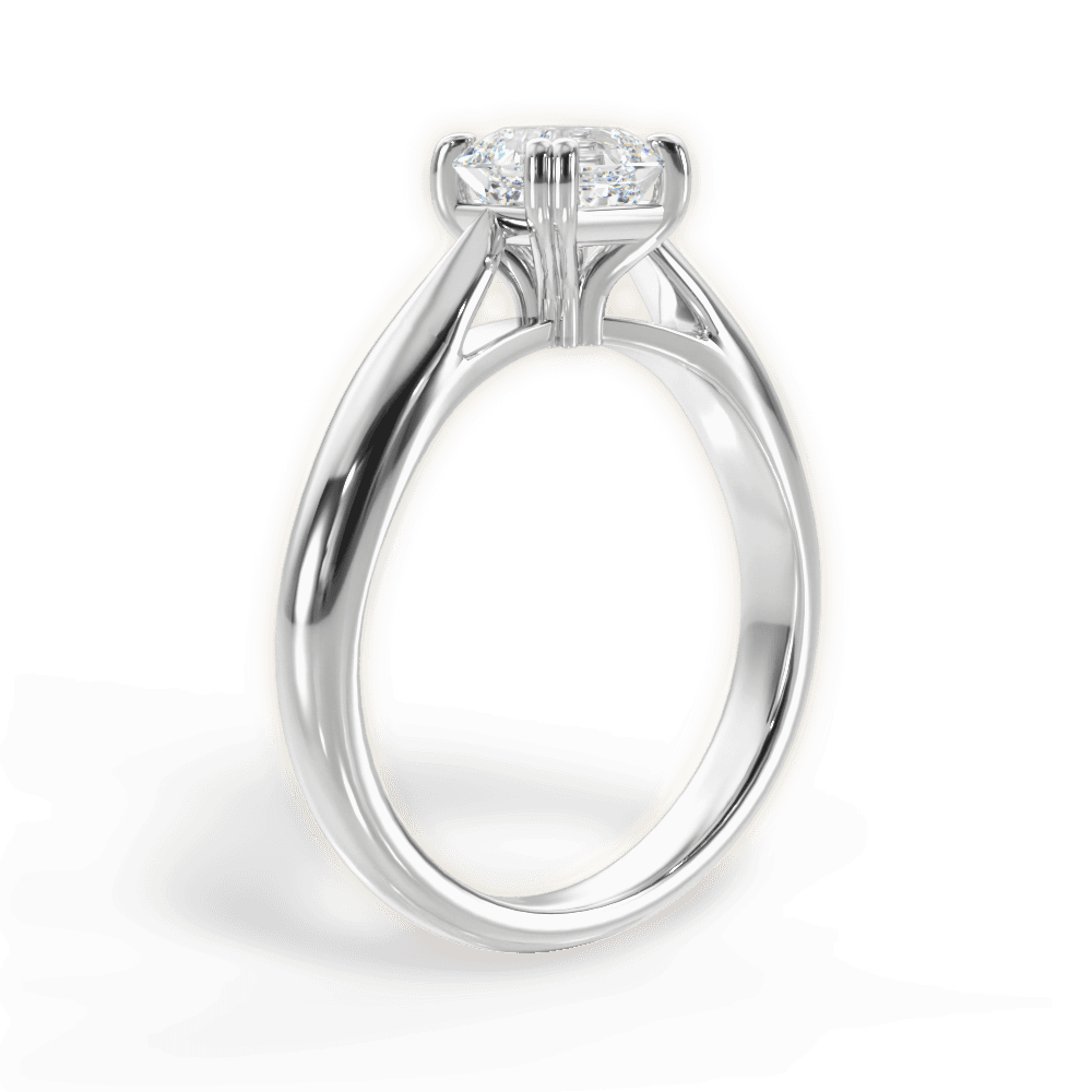 14kt White Gold/18kt White Gold/Platinum/asscher/front